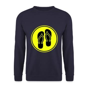 Flip-flops icon - Unisex Sweatshirt - navy - Front - Alina (178cm) & Michal (187cm)