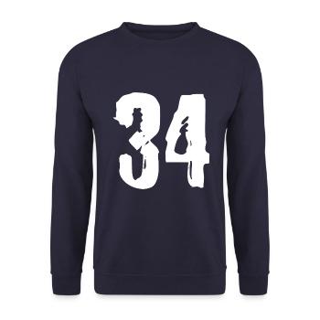Maillot à 34 numéros - Sweat-shirt Unisexe - marine - Devant - Alina (178cm) & Michal (187cm)