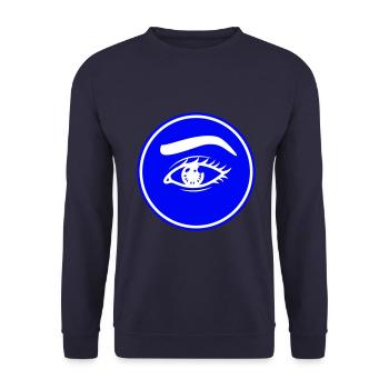 Eye symbol - Unisex Sweatshirt - navy - Front - Alina (178cm) & Michal (187cm)