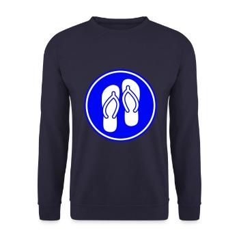 Flip-flops icon - Unisex Sweatshirt - navy - Front - Alina (178cm) & Michal (187cm)