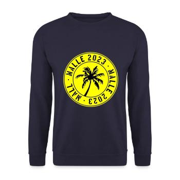 Malle 2023 - Unisex Sweatshirt - navy - Front - Alina (178cm) & Michal (187cm)