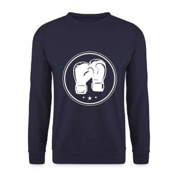 Boxing Gloves Symbol Boxing Sport - Unisex Sweatshirt - navy - Front - Alina (178cm) & Michal (187cm)