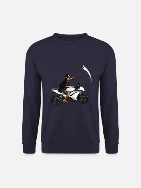 Sensenmann steigt um auf´s Motorrad - Unisex Pullover - Navy