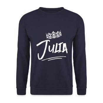 Julia - Unisex Pullover - Navy - Vorne - Alina (178cm) & Michal (187cm)