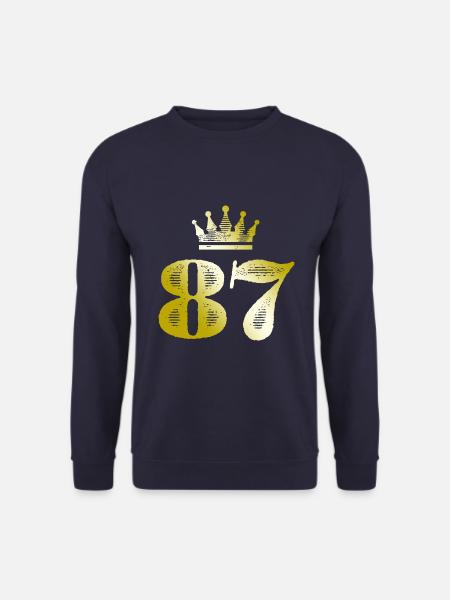 87 Numéro Krone Or - Sweat-shirt Unisexe - marine