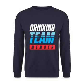 Drinking Team - Unisex Pullover - Navy - Vorne - Alina (178cm) & Michal (187cm)