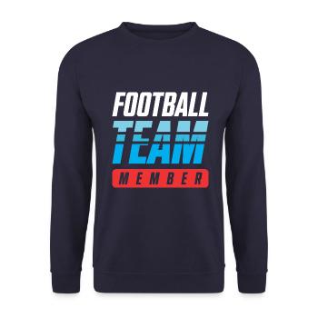 Football Team - Unisex Sweatshirt - navy - Front - Alina (178cm) & Michal (187cm)