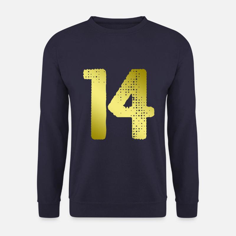 14 Zahl Trikot - Unisex Pullover - Navy