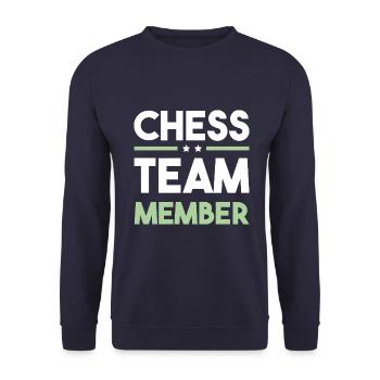 Chess Team - Unisex Sweatshirt - navy - Front - Alina (178cm) & Michal (187cm)