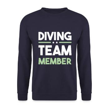 Diving Team - Unisex Sweatshirt - navy - Front - Alina (178cm) & Michal (187cm)