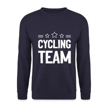 Cycling Team Team - Unisex Sweatshirt - navy - Front - Alina (178cm) & Michal (187cm)