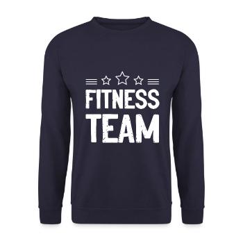 Entraînement de gymnase de l’équipe de fitness - Sweat-shirt Unisexe - marine - Devant - Alina (178cm) & Michal (187cm)