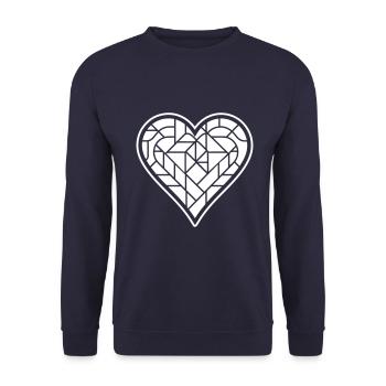 Symbole de l’amour du cœur - Sweat-shirt Unisexe - marine - Devant - Alina (178cm) & Michal (187cm)