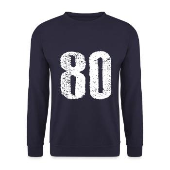 80 Number Vintage - Unisex Sweatshirt - navy - Front - Alina (178cm) & Michal (187cm)