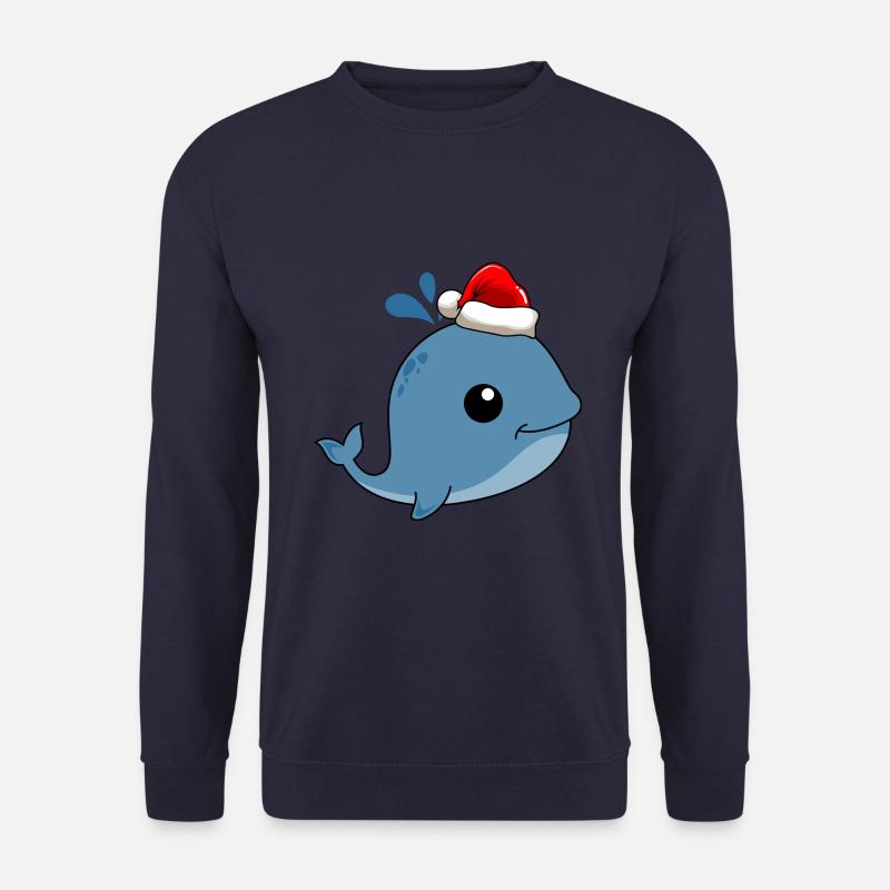 Baleine Comic Noël - Sweat-shirt Unisexe - marine
