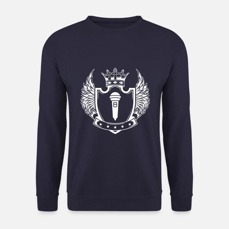 Mikrofon Wappen - Unisex Pullover - Navy