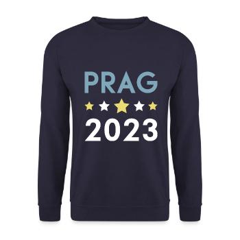 Prague 2023 Krona - Unisex Sweatshirt - navy - Front - Alina (178cm) & Michal (187cm)