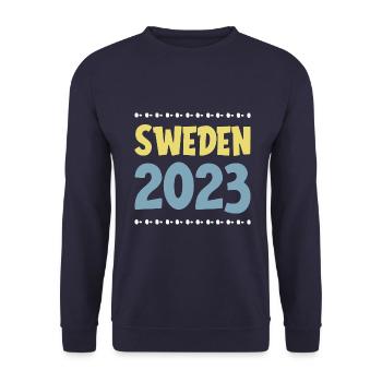 Suède 2023 - Sweat-shirt Unisexe - marine - Devant - Alina (178cm) & Michal (187cm)