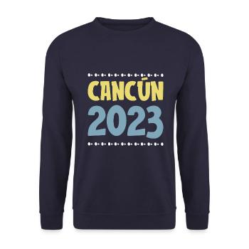 Cancun 2023 - Unisex Sweatshirt - navy - Front - Alina (178cm) & Michal (187cm)