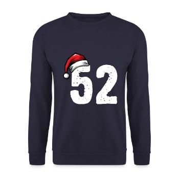 52 Numéro Noël - Sweat-shirt Unisexe - marine - Devant - Alina (178cm) & Michal (187cm)