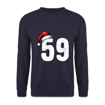 59 Numéro Noël - Sweat-shirt Unisexe - marine - Devant - Alina (178cm) & Michal (187cm)