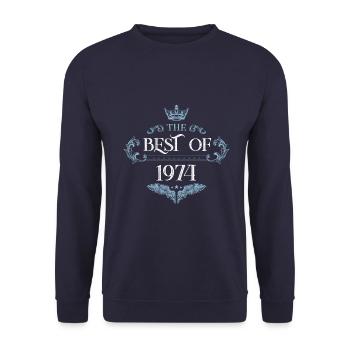 1974 best of - Unisex Pullover - Navy - Vorne - Alina (178cm) & Michal (187cm)