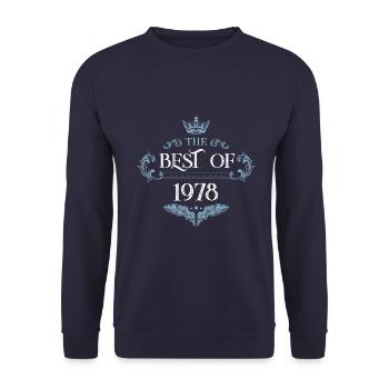 1978 best of - Unisex Sweatshirt - navy - Front - Alina (178cm) & Michal (187cm)