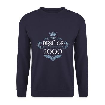 2000 best of - Unisex Sweatshirt - navy - Front - Alina (178cm) & Michal (187cm)