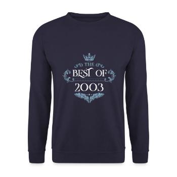 2003 best of - Unisex Sweatshirt - navy - Front - Alina (178cm) & Michal (187cm)