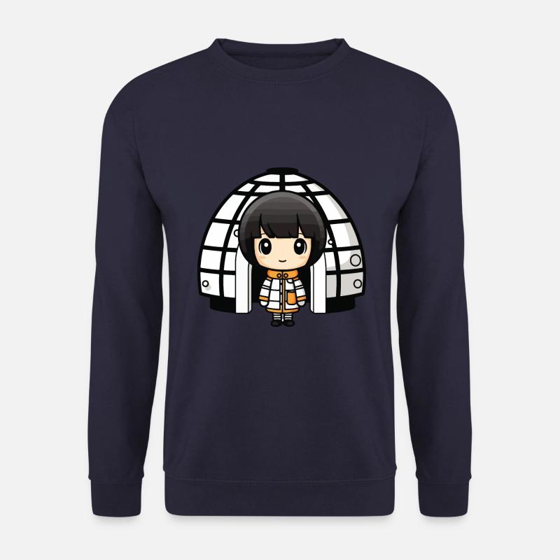 Winter Eskimo Iglu Comic - Unisex Pullover - Navy
