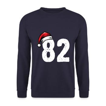 82 Nombre Noël - Sweat-shirt Unisexe - marine - Devant - Alina (178cm) & Michal (187cm)