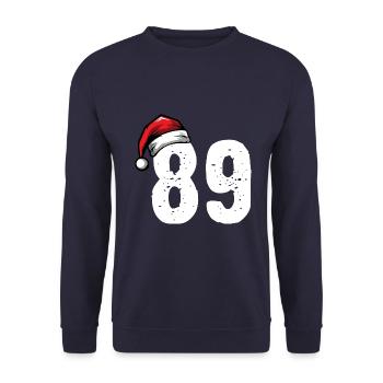 89 Number Christmas - Unisex Sweatshirt - navy - Front - Alina (178cm) & Michal (187cm)