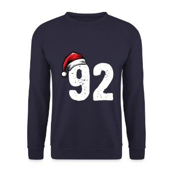 92 Numéro Noël - Sweat-shirt Unisexe - marine - Devant - Alina (178cm) & Michal (187cm)