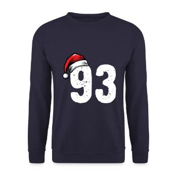 93 Number Christmas - Unisex Sweatshirt - navy - Front - Alina (178cm) & Michal (187cm)