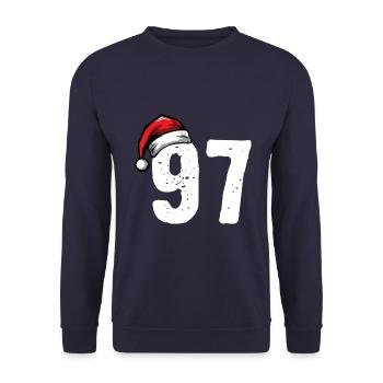 97 Numéro Noël - Sweat-shirt Unisexe - marine - Devant - Alina (178cm) & Michal (187cm)