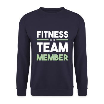 Fitness Team - Unisex Sweatshirt - navy - Front - Alina (178cm) & Michal (187cm)