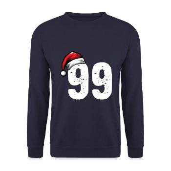 99 Numéro Noël - Sweat-shirt Unisexe - marine - Devant - Alina (178cm) & Michal (187cm)