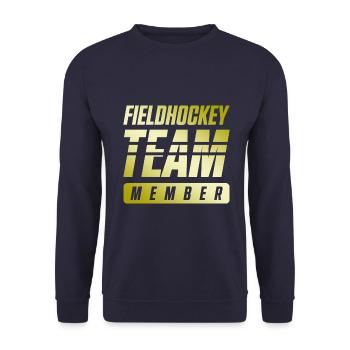 Fieldhockey Team - Unisex Pullover - Navy - Vorne - Alina (178cm) & Michal (187cm)