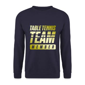 Table Tennis Team - Unisex Pullover - Navy - Vorne - Alina (178cm) & Michal (187cm)