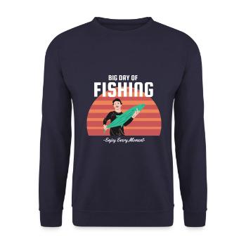 Toller Angeltag, genießen Sie jeden Moment - Unisex Pullover - Navy - Vorne - Alina (178cm) & Michal (187cm)