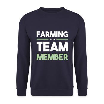 Farming Team - Unisex Pullover - Navy - Vorne - Alina (178cm) & Michal (187cm)
