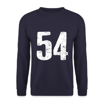 54 Nombre Vintage - Sweat-shirt Unisexe - marine - Devant - Alina (178cm) & Michal (187cm)