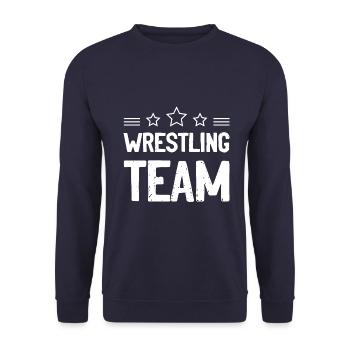 Wrestling Team - Unisex Pullover - Navy - Vorne - Alina (178cm) & Michal (187cm)