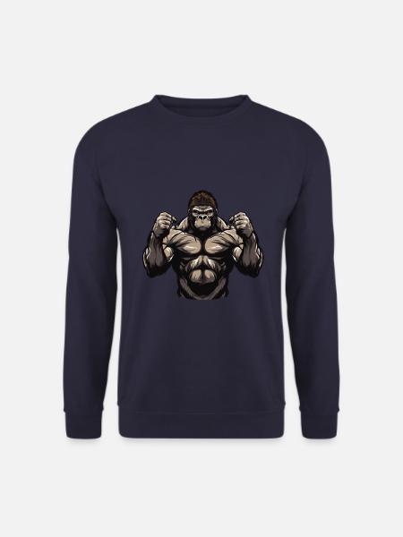 Musculation Gorilla Muscles - Sweat-shirt Unisexe - marine