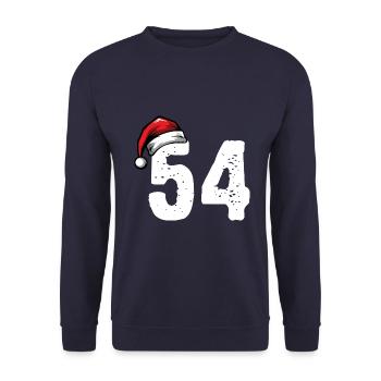 54 Nombre Noël - Sweat-shirt Unisexe - marine - Devant - Alina (178cm) & Michal (187cm)