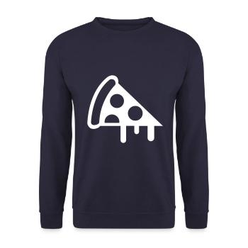 Silhouette de l’icône de la pizza - Sweat-shirt Unisexe - marine - Devant - Alina (178cm) & Michal (187cm)