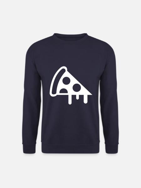 Pizza Icon Silhouette - Unisex Pullover - Navy