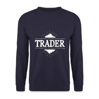 Trader Beruf - Unisex Pullover - Navy - Vorne - Alina (178cm) & Michal (187cm)