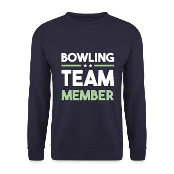 Bowling Team - Unisex Pullover - Navy - Vorne - Alina (178cm) & Michal (187cm)