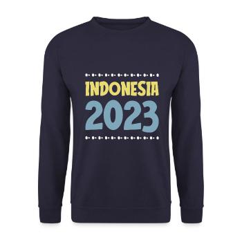 Indonésie 2023 - Sweat-shirt Unisexe - marine - Devant - Alina (178cm) & Michal (187cm)